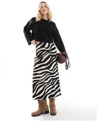 Object - Satin Ankle Skirt - Lyst