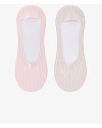 Penti - Geribbelde Katoenen Crew Sokken, 2-Pack - Lyst