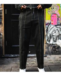 Labelrail - X Olibrom Seam Detail Straight Leg Jeans - Lyst