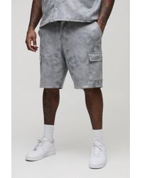 BoohooMAN - Plus Antique Faux Suede Relaxed Fit Shorts - Lyst