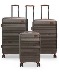 Infinity Leather - Expandable Coffee Hard Shell Abs 8 Wheel Suitcase Robust Travel Case Holiday Luggage - Lyst