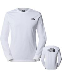 The North Face - Long Sleeve Easy T-Shirts Cotton - Lyst