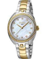 Ferré - Ladies Mother Of Pearl Dial Gp Watch - Lyst