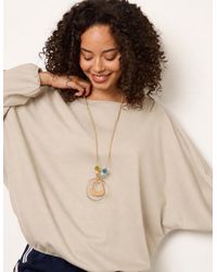 Blue Vanilla - Elasticated Batwing Necklace Jersey Top - Lyst