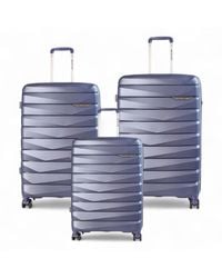 Infinity Leather - Hartschalen-Kofferset Tsa Smoke Robustes 8-Rad-Handgepäck-Reisekoffer - Lyst