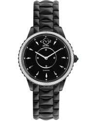 Gv2 - Siena Swiss Quartz Diamond Black Dial Stainless Steel Watch - Lyst