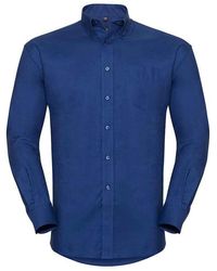Russell - Collection Oxford Long-Sleeved Formal Shirt (Bright Royal) - Lyst