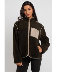 Urban Bliss - Chocolate Fleece Jacket - Lyst