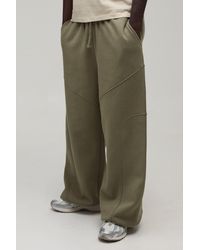 BoohooMAN - Extreme Wide Leg Exposed Seam Toggle Hem Jogger - Lyst