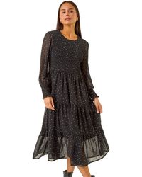 Roman - Petite Spot Print Dress - Lyst