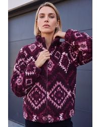 Roman - Aztec Zip Fleece Jacket - Lyst