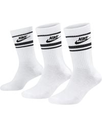 Nike - Dx5089 Crew Socks 3 Pack Everyday Sportswear Essential Soft Golf - Lyst