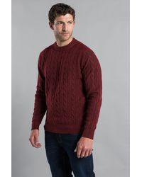 Kensington Eastside - Rope Cable Knit Crew Neck Jumper - Lyst
