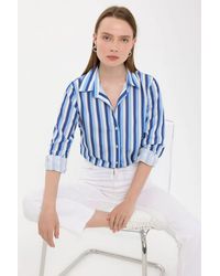 Hiccup - Striped Long Sleeve Woven Shirt - Lyst