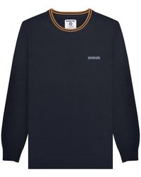 Lambretta - Knitted Tipped Jumper /Tobacco) Cotton - Lyst