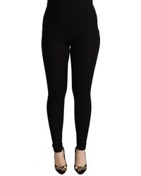 Dolce & Gabbana - Elegant High Waist Cashmere-Silk Tight Pant - Lyst
