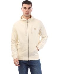 Timberland - Exeter River Hoodie Met Ritssluiting In Beige - Lyst