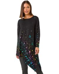 Roman - Border Splash Foil Print Tunic - Lyst