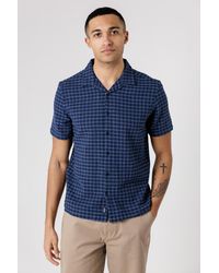 Kensington Eastside - Cotton Button-Up Shirt With Check Print - Lyst