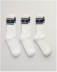 GANT - Shield Logo Sport Socks 3-Pack - Lyst