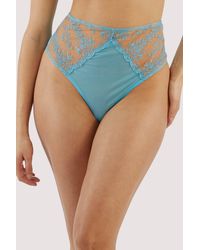 Playful Promises - Cassia Floral Embroidery High Waisted Thong Cotton - Lyst