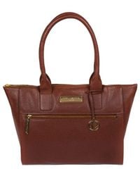 Pure Luxuries - 'Faye' Leather Tote Bag - Lyst