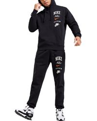 Nike - Club Tracksuit Pullover Long Sleeve Fleece Embroidered Set Cotton - Lyst
