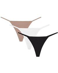 Penti - 3-Pack Mid-Waist Cotton Thongs - Lyst