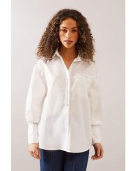 Wallis - Cotton Pocket Detail Shirt - Lyst
