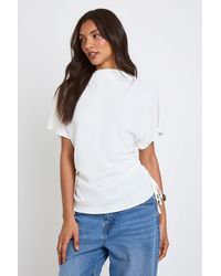 Boohoo - Tall Loose Ruched Side Body Top - Lyst