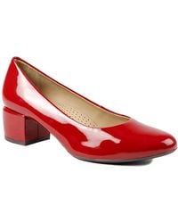Jones Bootmaker - Zakynthos Leather Block Heel Court Shoes - Lyst