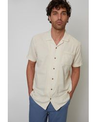 Threadbare - Cotton Crochet Lace Short Sleeve Shirt With Linen - Lyst