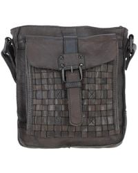 Ashwood Leather - 'Tramonto' Vintage Woven Crossbody Bag - Lyst