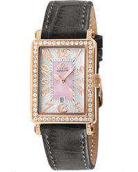Gevril - Ave Of Americas Mini Swiss Quartz Diamond Case, Mop Dial Watch - Lyst
