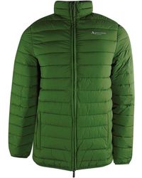 Aquascutum - Mock Neck Active Gewatteerd Jasje (Leger Groen) - Lyst