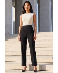 Roman - Petite Straight Leg Ponte Stretch Trouser - Lyst