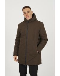Brave Soul - Padded Zip Through Mac Coat - Lyst