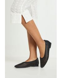Boohoo - Woven Ballet Flats - Lyst