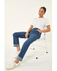 Roman - Petite Turn Up Pocket Jeans - Lyst
