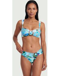 Karen Millen - Chain Print Metal Trim Detail Bikini Bottoms - Lyst