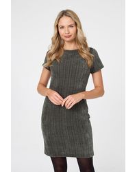 Izabel London - Textured Cap Sleeve Short Bodycon Dress - Lyst