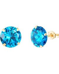 The Jewellery Stockroom - 9Ct 8Mm London Cubic Zirconia Stud Earrings - Lyst