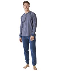 J&j Brothers - Jjb12 Long Sleeve Round Neck Cotton Pajamas - Lyst