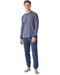 J&j Brothers - Jjb12 Long Sleeve Round Neck Cotton Pajamas - Lyst