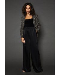 Wallis - Tall Tie Detail Wide Leg Trousers - Lyst