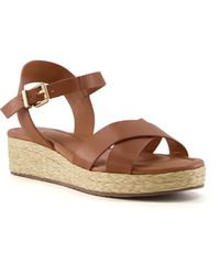 Dune - Ladies Wf Linnie Wide Fit Woven Flatform Sandals - Lyst