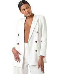 Roman - Double Breasted Collar & Revere Jacket - Lyst