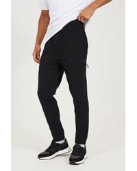 Brave Soul - Zip Detail Cuffed Trousers With Elasticated Waist - Lyst