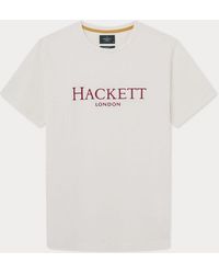 Hackett - Heritage Classic Large Logo Short Sleeve T-Shirt Cotton - Lyst