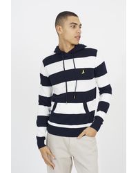 Brave Soul - Cotton Striped Knit Hoody - Lyst